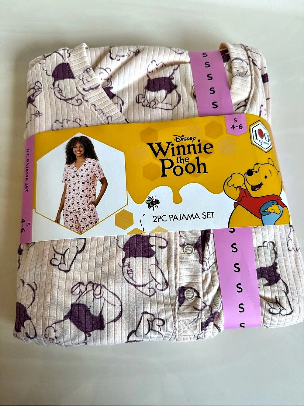New Disney Winnie the Pooh 2PC Pajama Set Small (4-6)